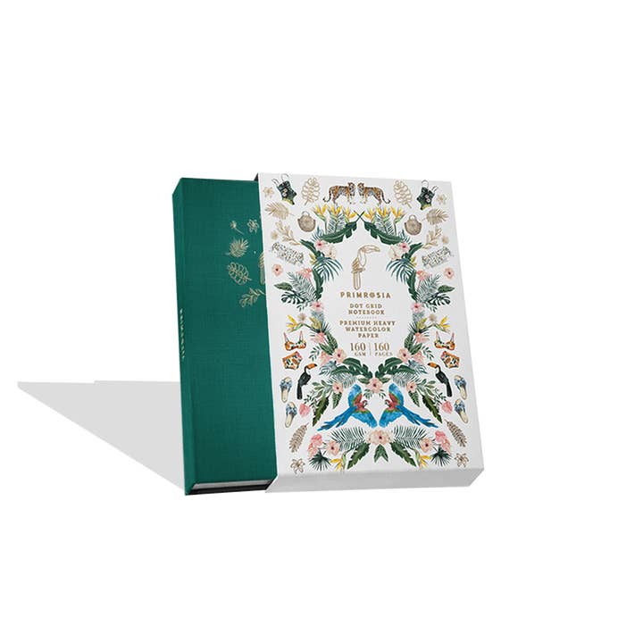 Jungle Green – Watercolor Dot Grid A5 for wholesale by Primrosia