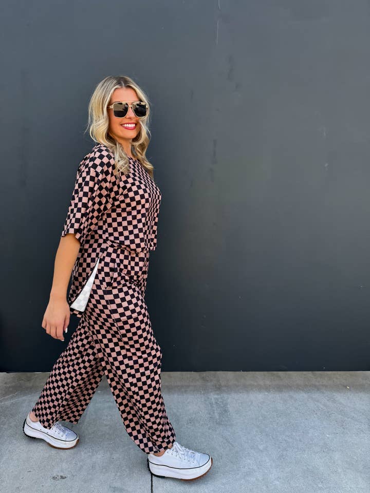 BLAKELEY - Vente Pantalon – femme - PANTALON À CARREAUX AUDACIEUX - NEUTRES5