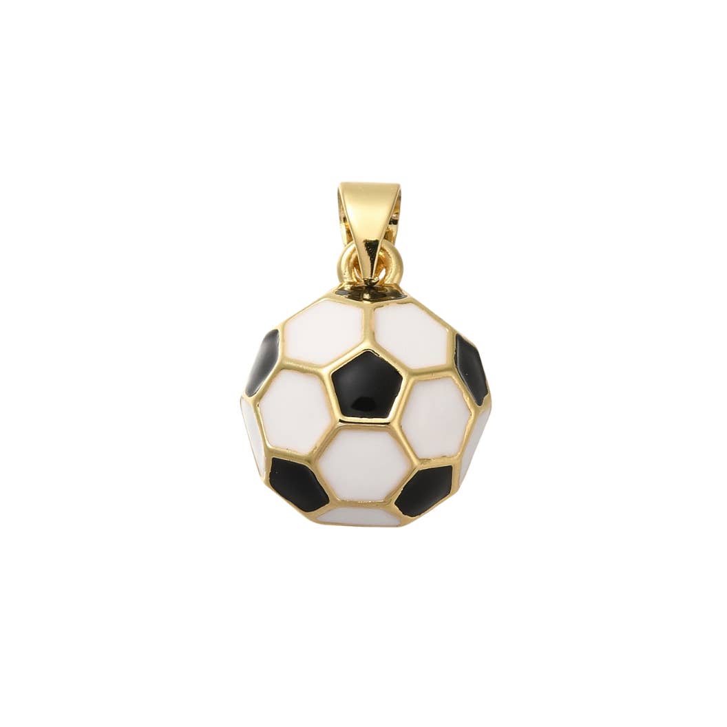 The Charm Bar Company - Wholesale Individual charm/pendant - *Gold Soccer Ball Charm