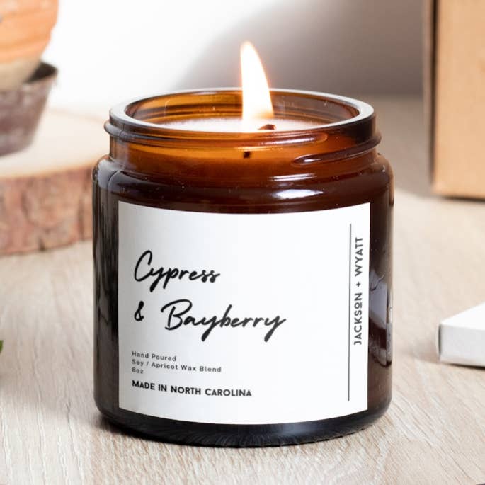 Cypress & Bayberry - Vela orgánica de albaricoque con soja durante todo el año para venta al por mayor de Jackson + Wyatt