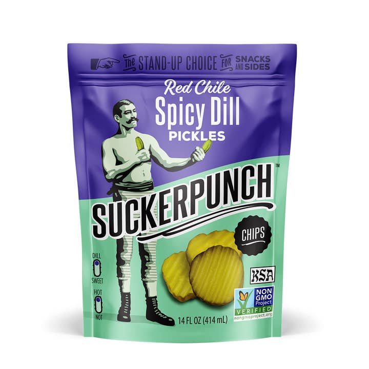 SuckerPunch Spicy Dill Snack Pack Wholesale PSC (12 Pack) for wholesale by SuckerPunch Pickles