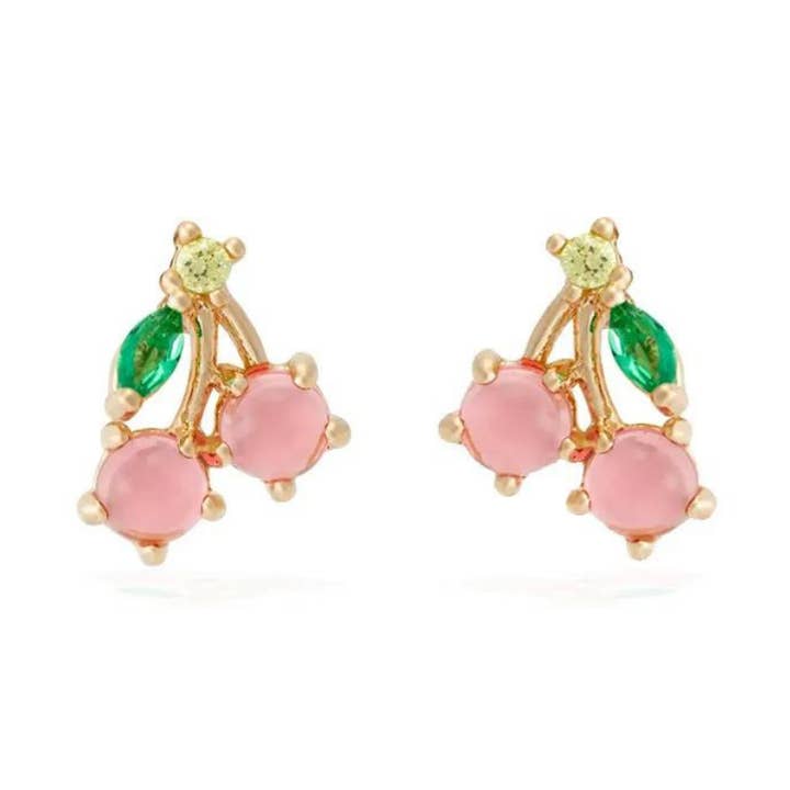 Sweet cherry studs pink for wholesale by Rosies