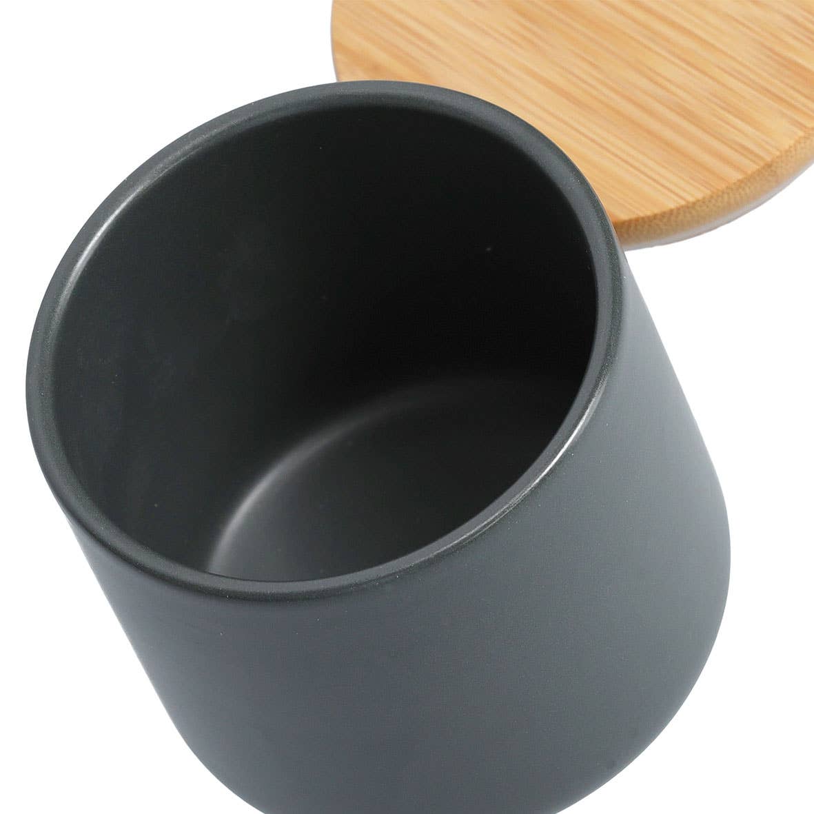 Zeller Present – wholesale Förvaringsbehållare – Kryddburk i keramik med bambulock, 290 ml1