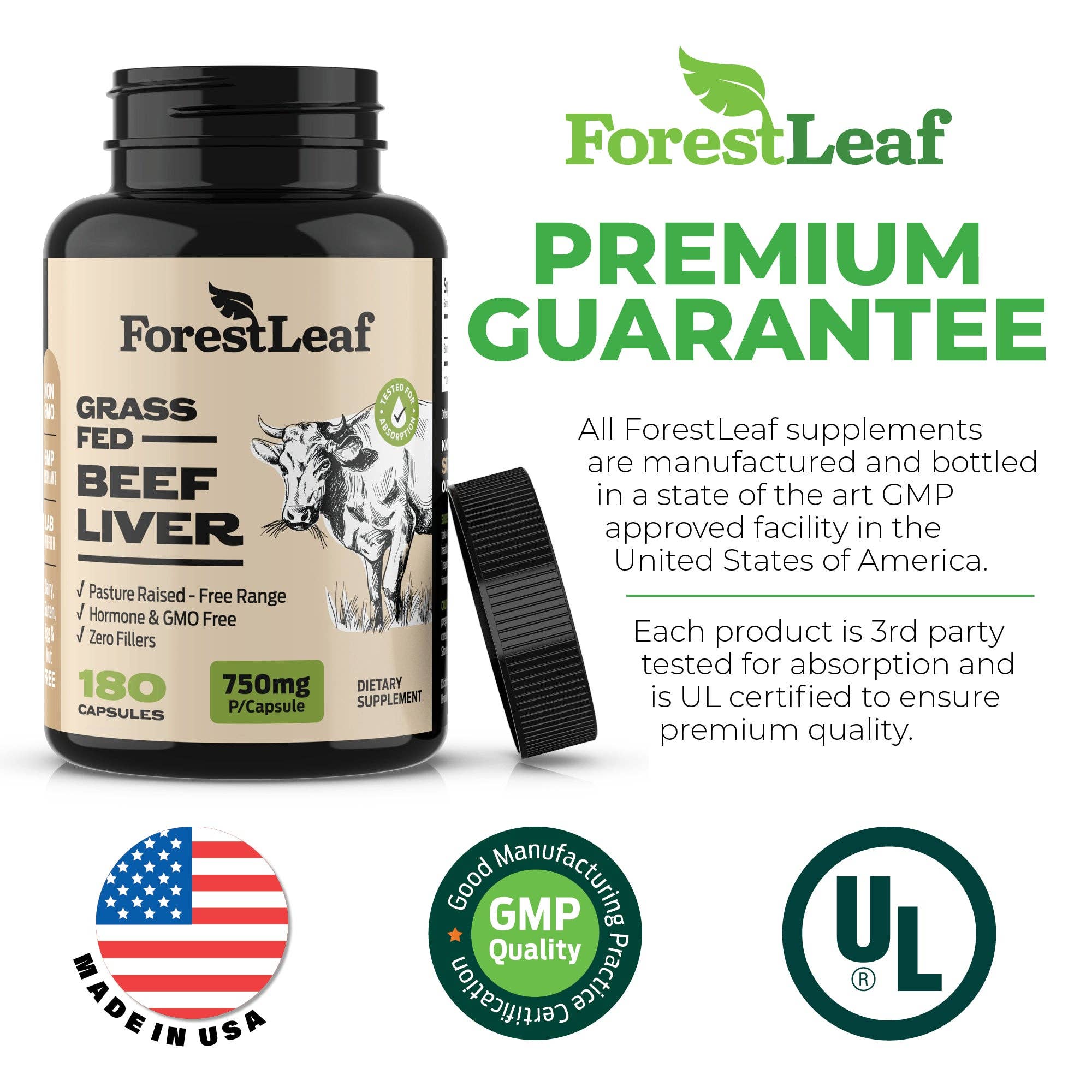 Forest Leaf - Wholesale Oral Supplement/Vitamin - Grass Fed Beef Liver2