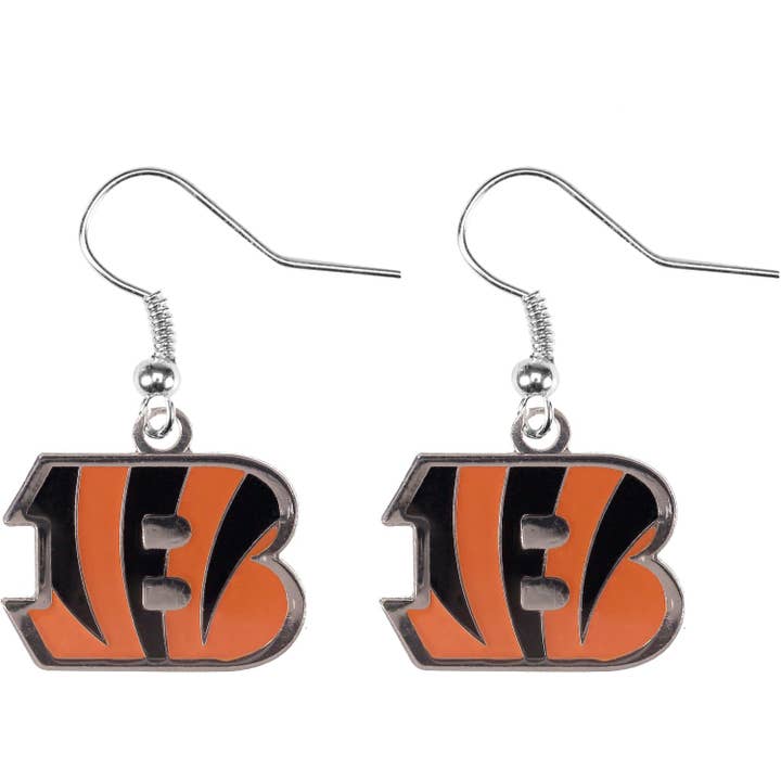 NFL Cincinnati Bengals Logo Dangle Earrings for wholesale by Aminco USA
