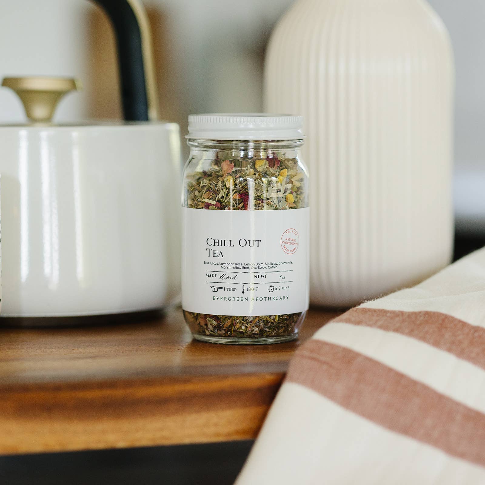 Evergreen Apothecary - Wholesale Loose Tea - Chill Out Tea - with Blue Lotus, 8oz