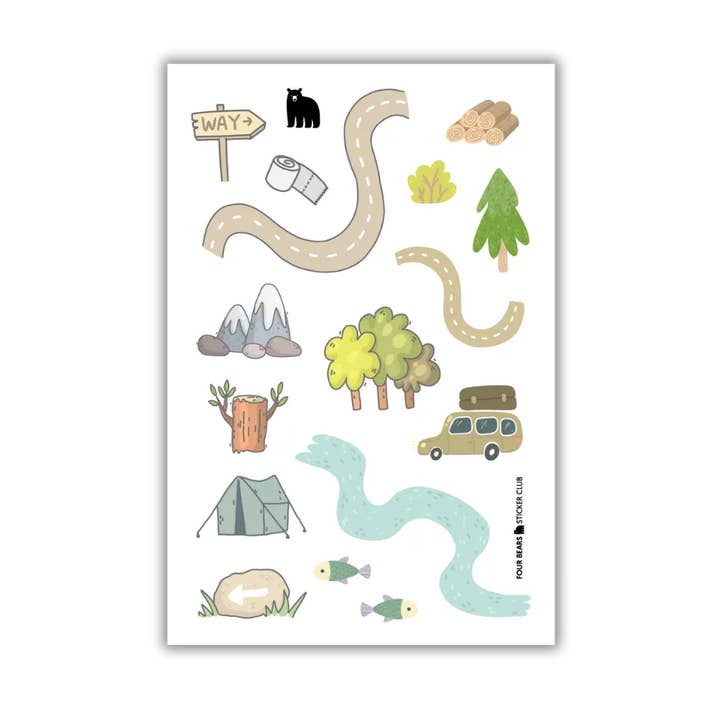 Faça o Seu Próprio Mapa por atacado de Four Bears Sticker Club