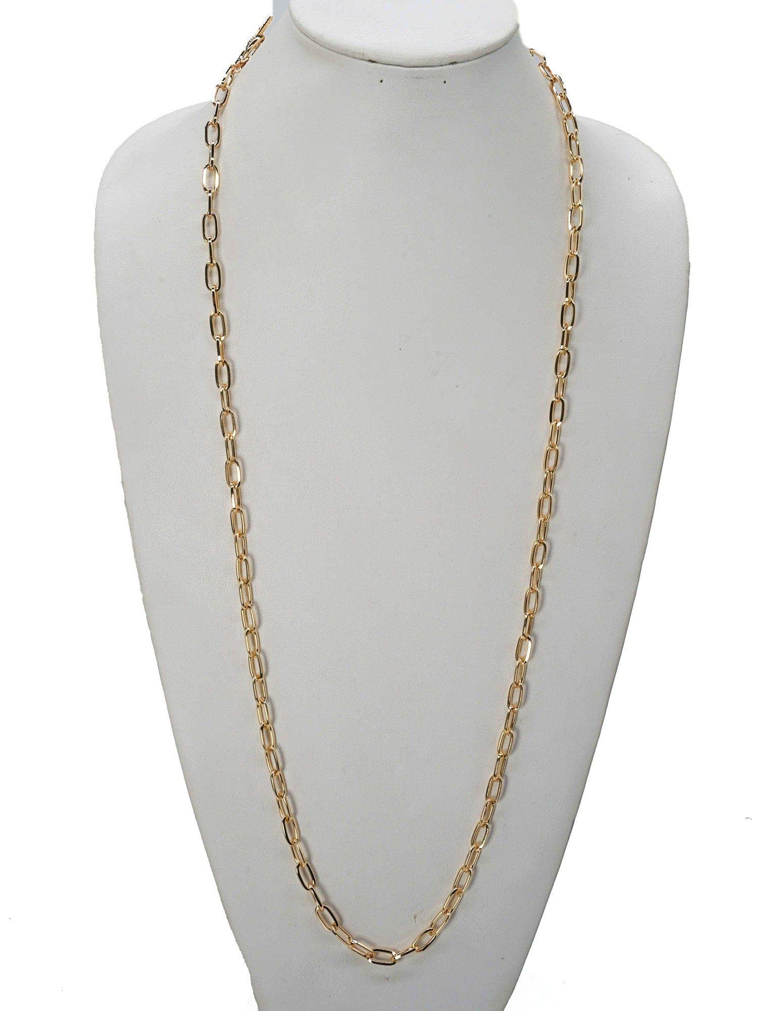 MiMi Wholesale - Wholesale Link & Chain Necklace - Small Oval Chain Toggle Link & Chain Necklace0