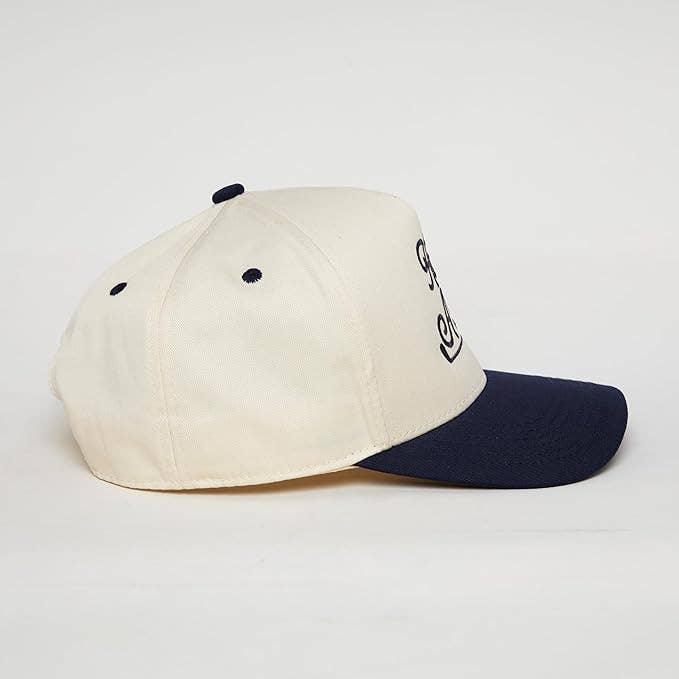 Funky Junque – wholesale Baseball cap – Unisex – 2-Tone Embroidered Cap - Have a Nice Day - Navy/Beige4