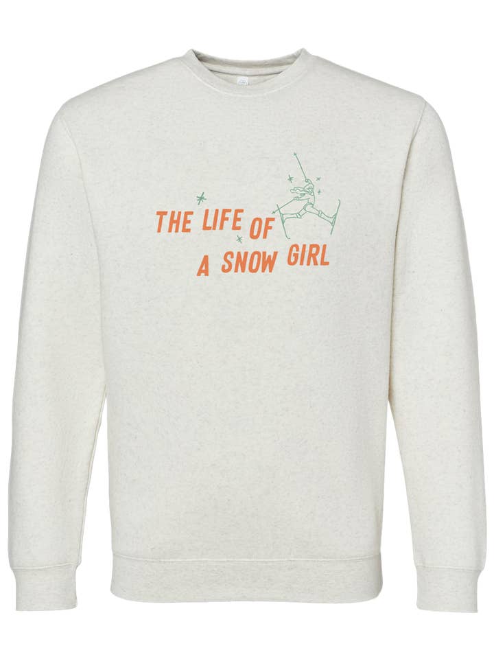 Vita di una Sciatrice Ragazza di Neve Maglia Girocollo per Adulti per la vendita all'ingrosso da parte di Buffalo Mountain Print + Supply