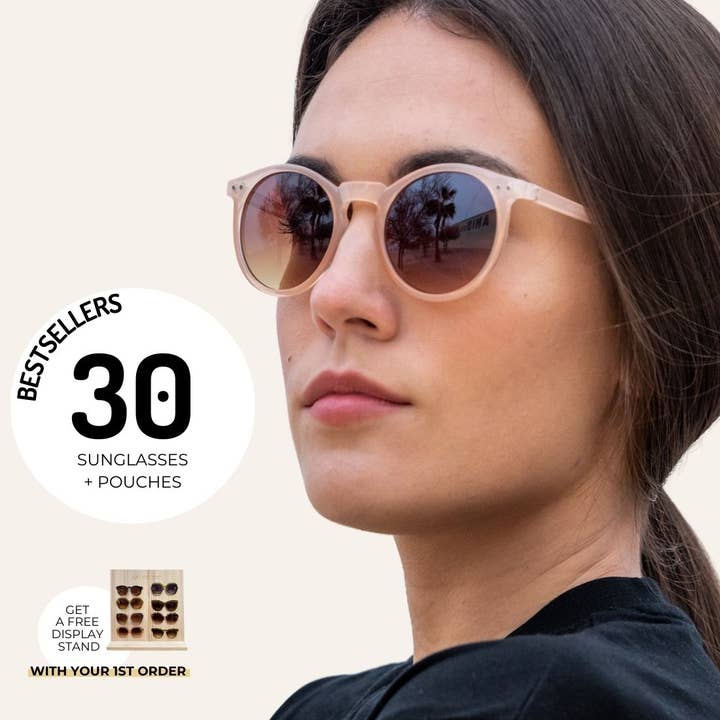 Confezione da 30 occhiali da sole più venduti per la vendita all'ingrosso da parte di Charly Therapy