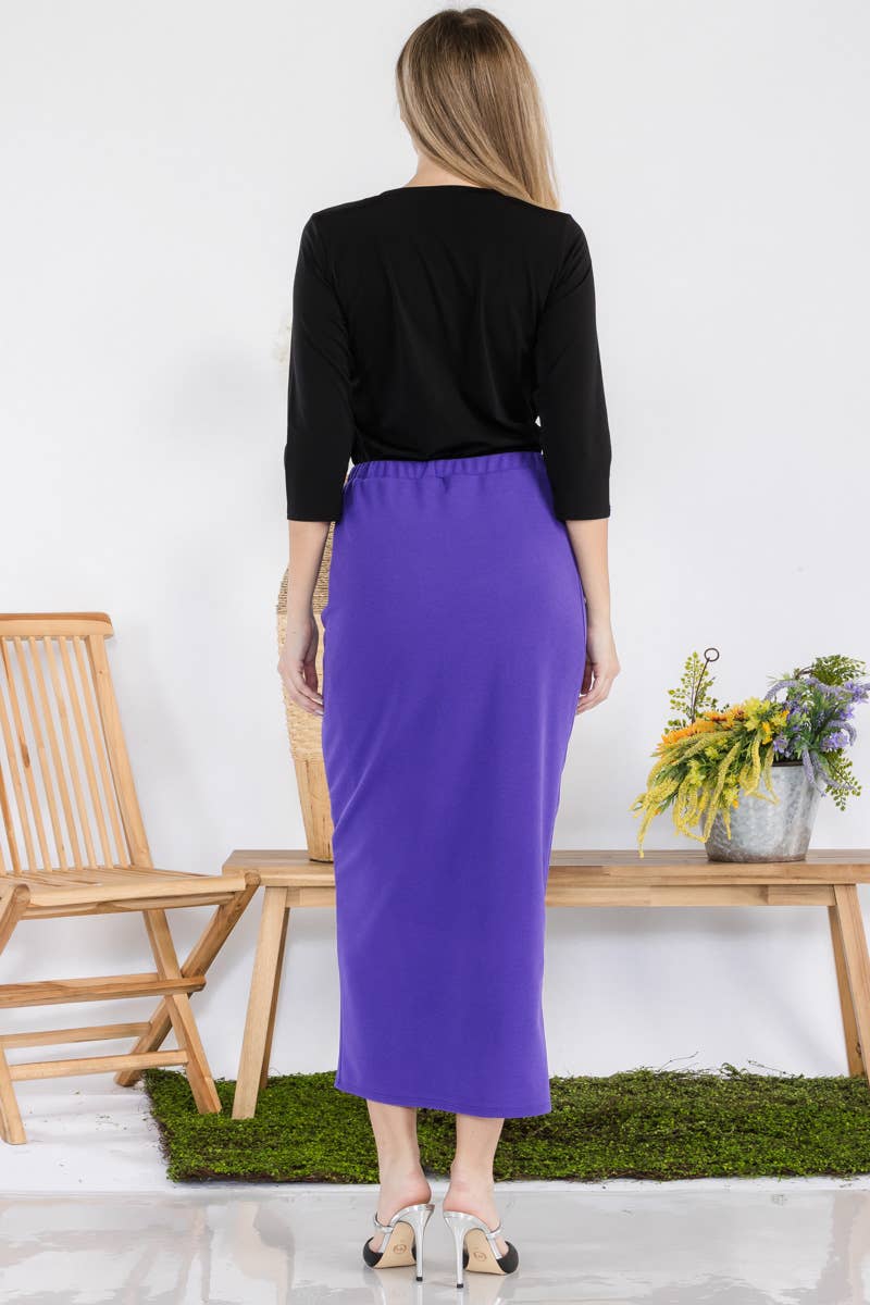 Celeste Clothing - Wholesale Skirt - Women's - CLASSSIC LONG PENCIL SKIRT IN MISSY & PLUS SIZE -CS2377030