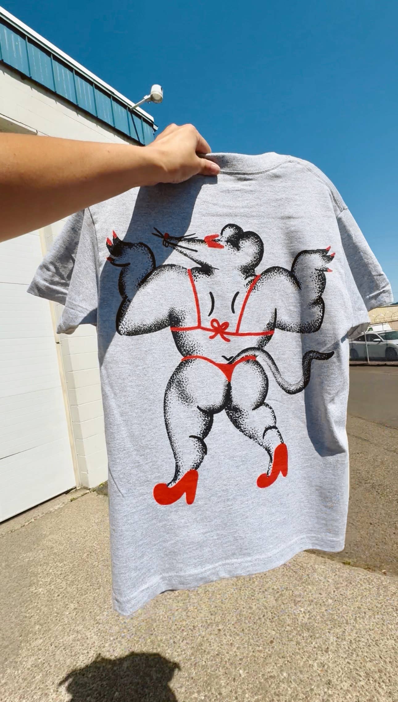 Matagora Club - Wholesale Screen Printed T-Shirt - Unisex - Gym Rat Shirt - Jumbo Double-Sided Screen Print3