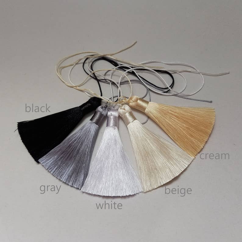 HandmadeBestSeller – wholesale Tassel earrings – Silky Tassels – Colorful Decorative Fringe3