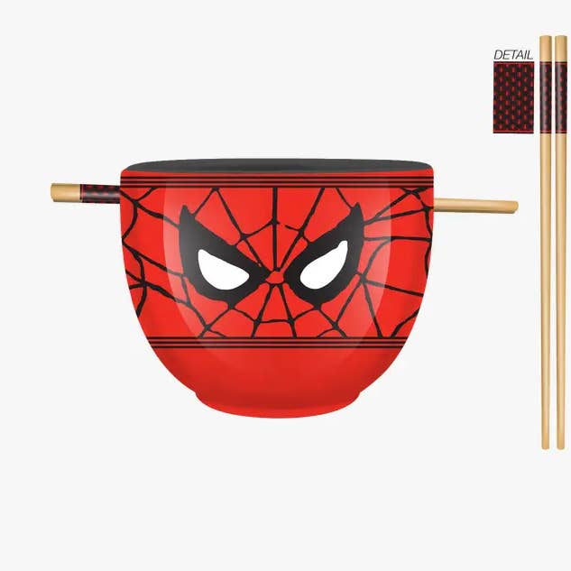 Silver Buffalo - Wholesale Bowl - Marvel Spiderman EYES 20oz Ceramic Ramen Bowl0