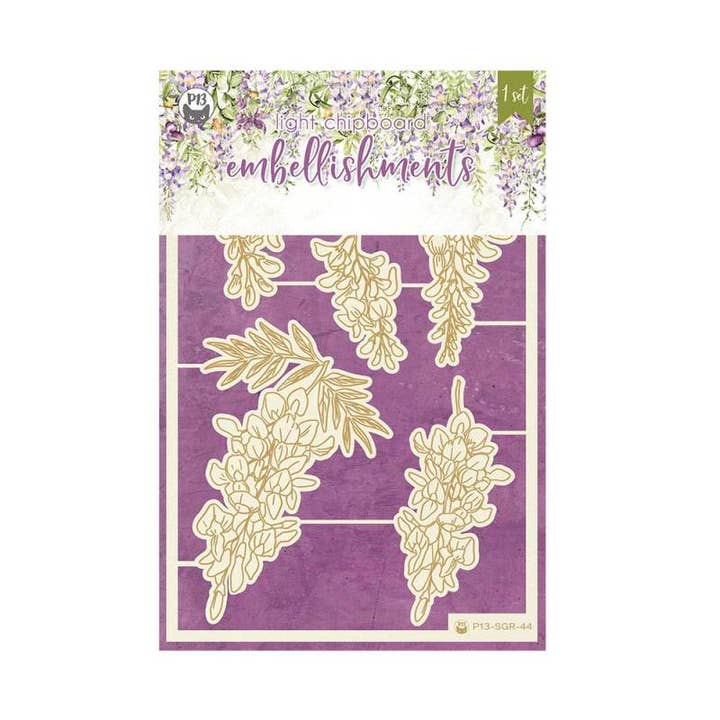 P13 - Wholesale Craft Supplies - Light Chipboard Embellishments Secret Garden 01, 4X6", 5Pcs