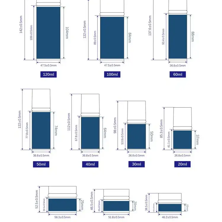 Bee Happy - Vente Frigos à cosmétiques - Bouteille en verre noir mat, 30 ml - 1 oz, 60 ml - 2 oz, 50 ml - 1,7 oz5