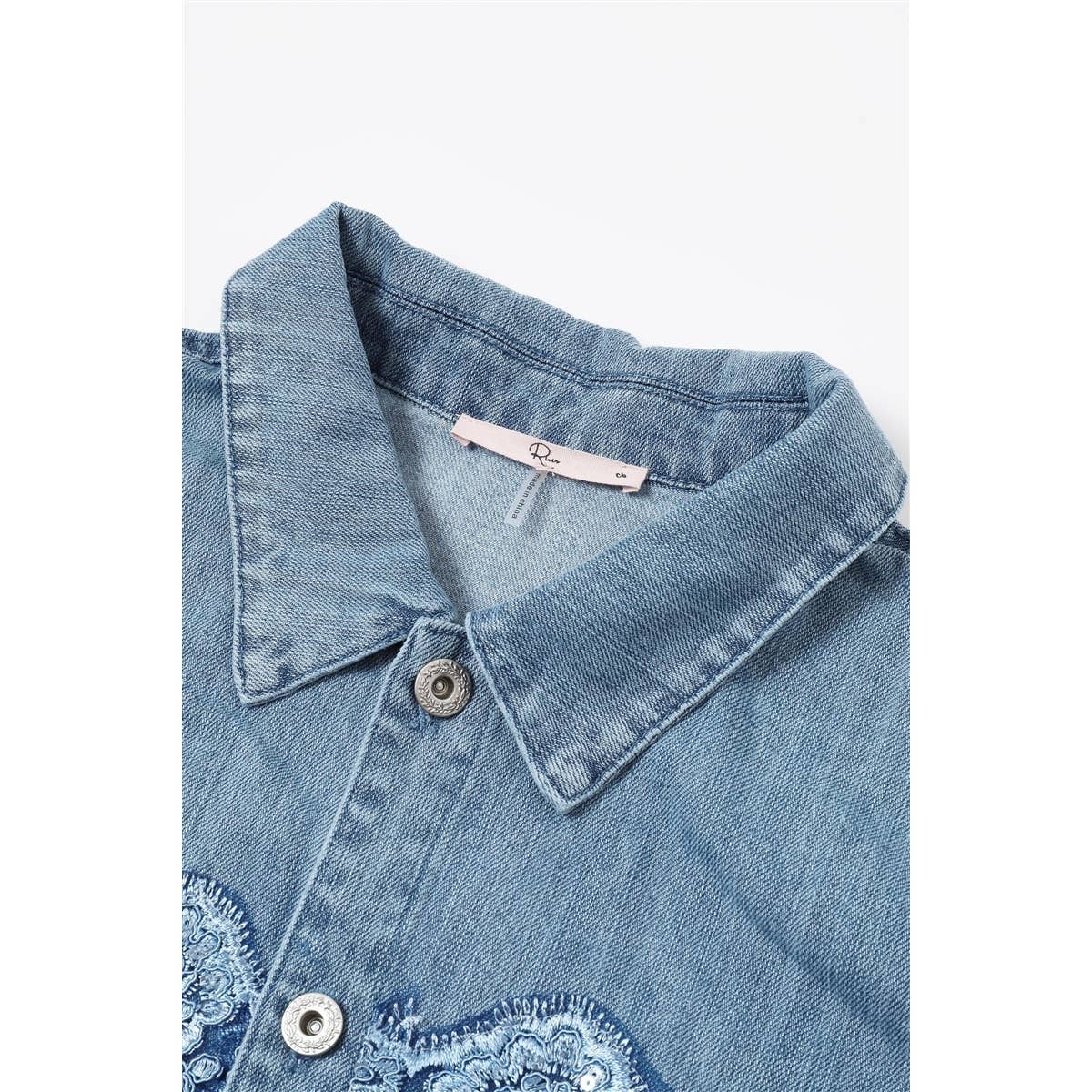 omgstyles - Wholesale Denim Jacket - Women's - Sequin Kissed Denim Jacket4