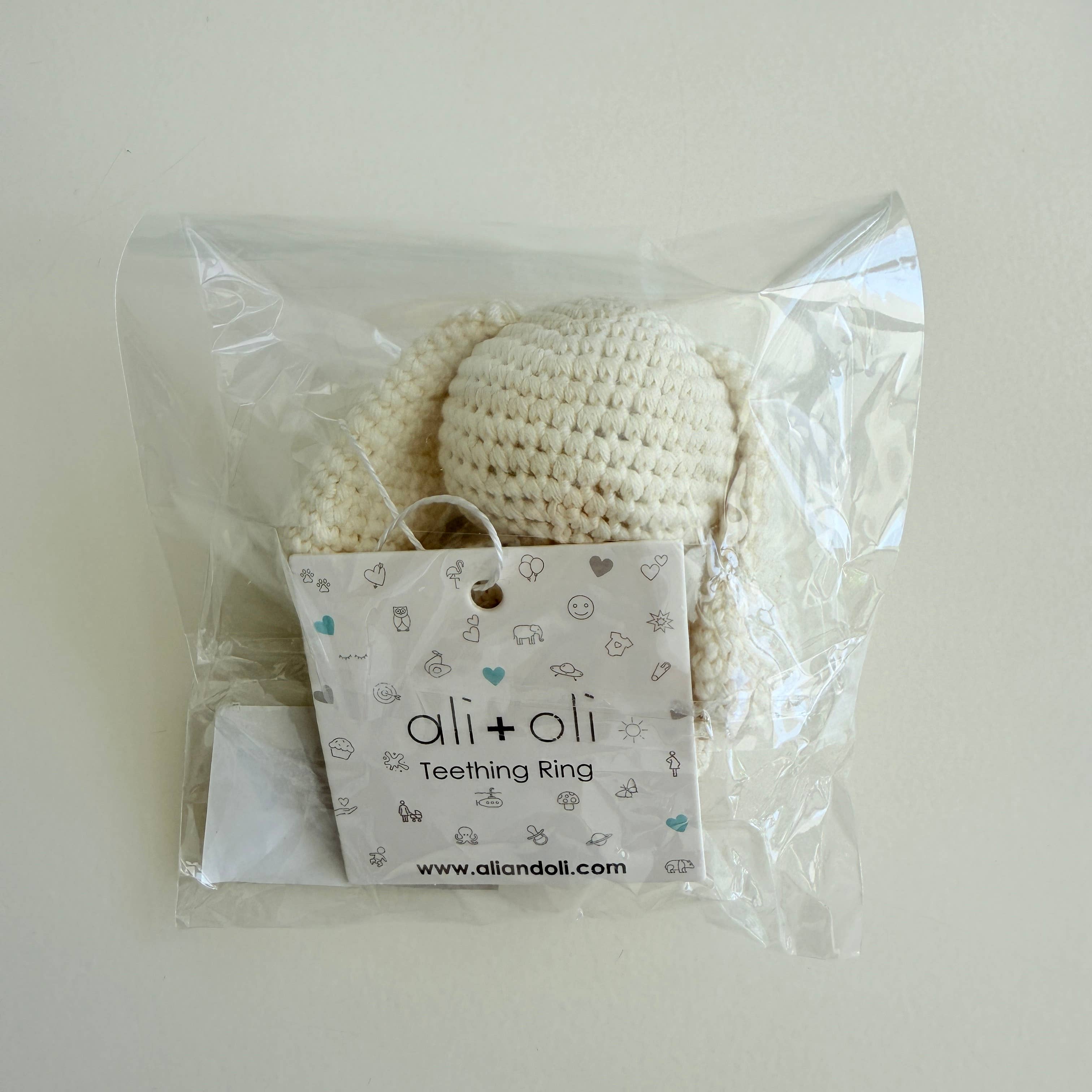 Ali+Oli - Wholesale Handheld Rattle - Baby - Baby Teething Toy Rattle Wood Ring Crochet (Rabbit)4