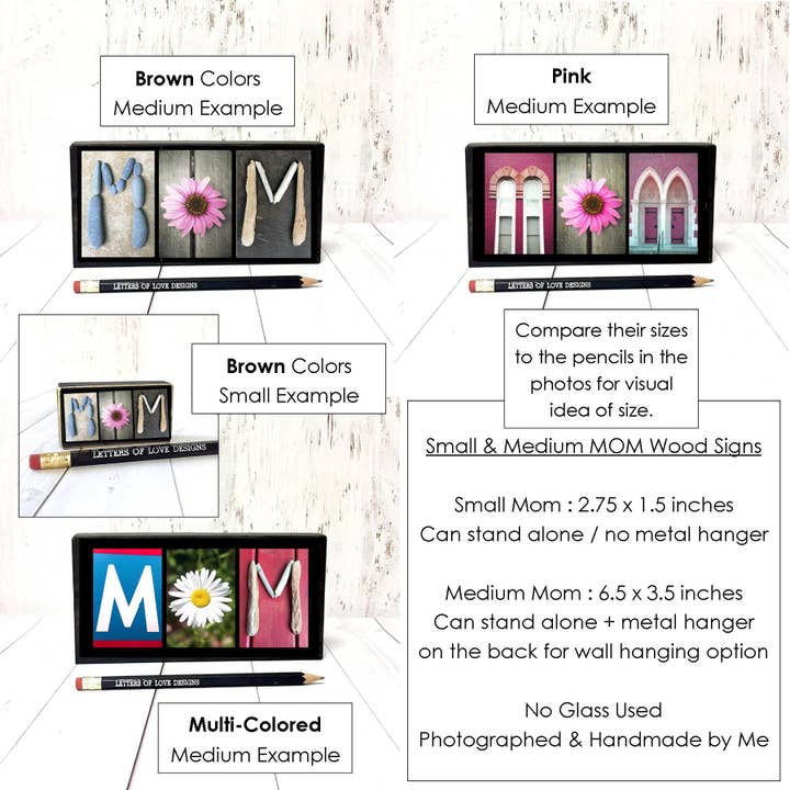 Letters Of Love Designs - Wholesale Sign - Mom Gift for Mom, Mothers Day Gift, Mom Sign, Mom Birthday