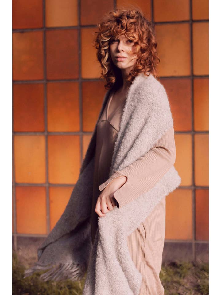Cossac - Wholesale Poncho - Women's - Grey Poncho Scarf