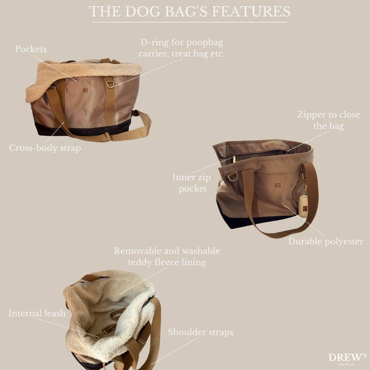 DrewsDogwear - Wholesale Pet Carrier - Dog - Aspen // Sporty dog bag with soft teddy fleece8