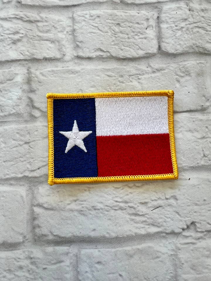 Texas Flag Iron-on Patch for wholesale by Thread Tatts Creative Agency
