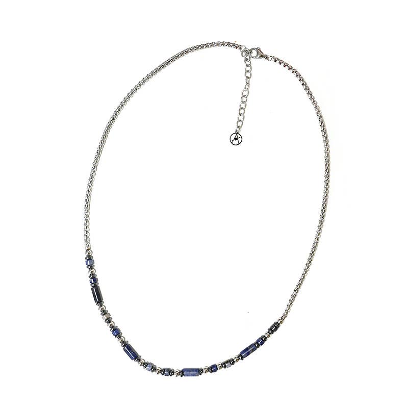 AMORINO SRL - Wholesale Beaded/Pearl Necklace - MEN'S NECKLACE WITH SPHERES AND STONES - KM24132A969/970/9713