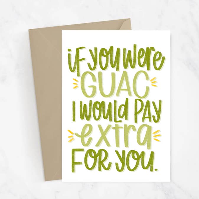 Carte d'amour If You Etait Guac pour la vente par Lux + Trip