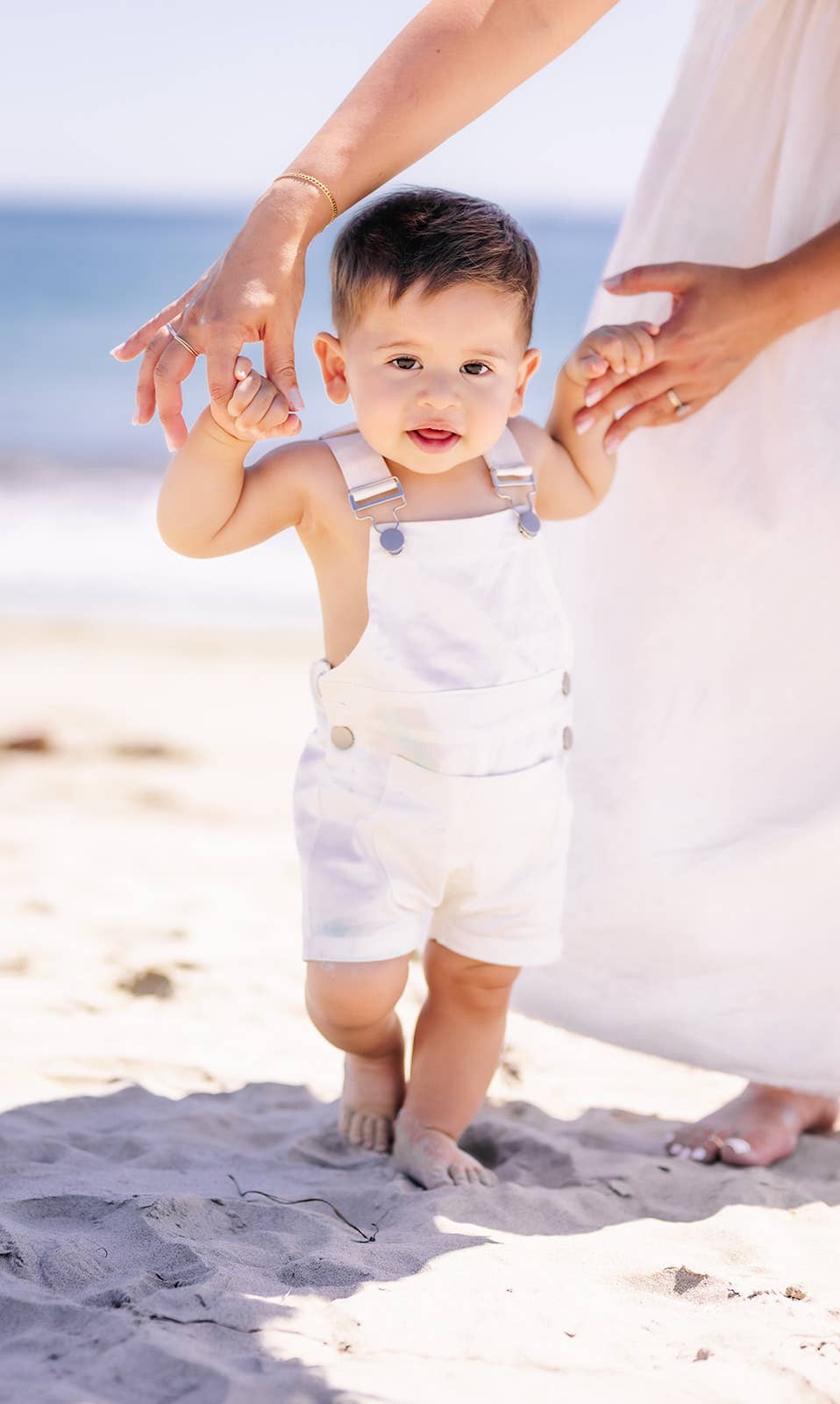 Denin Short Overalls in Marshmallow for wholesale on Faire8