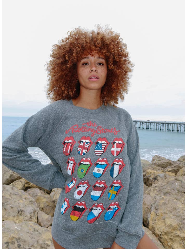 People Of Leisure - Vendita all'ingrosso Felpa stampata - Donna - Felpa in pile Rolling Stones World Tour3