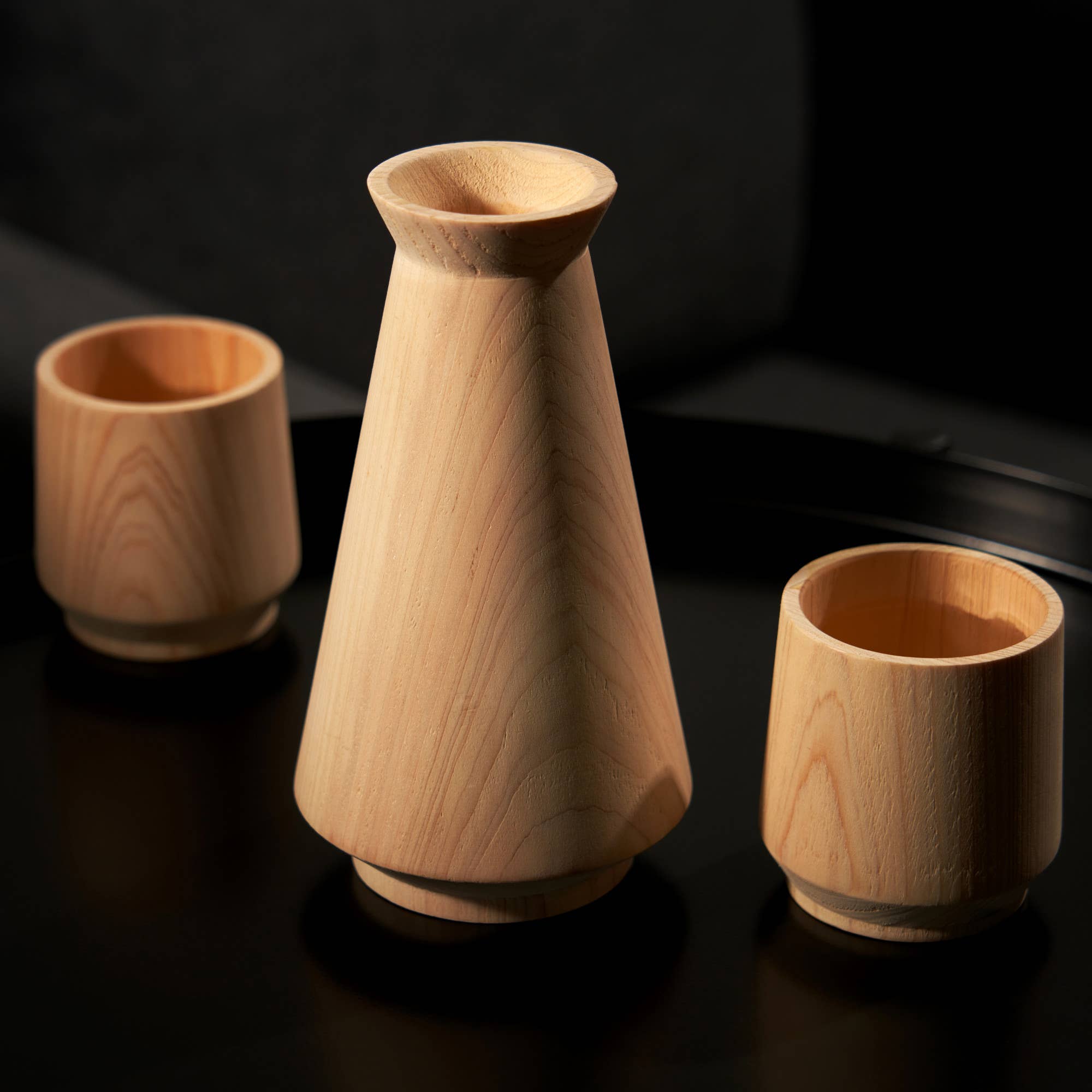 Viski - Wholesale Cocktail/Liquor Glass - Hinoki Cypress Sake Set3