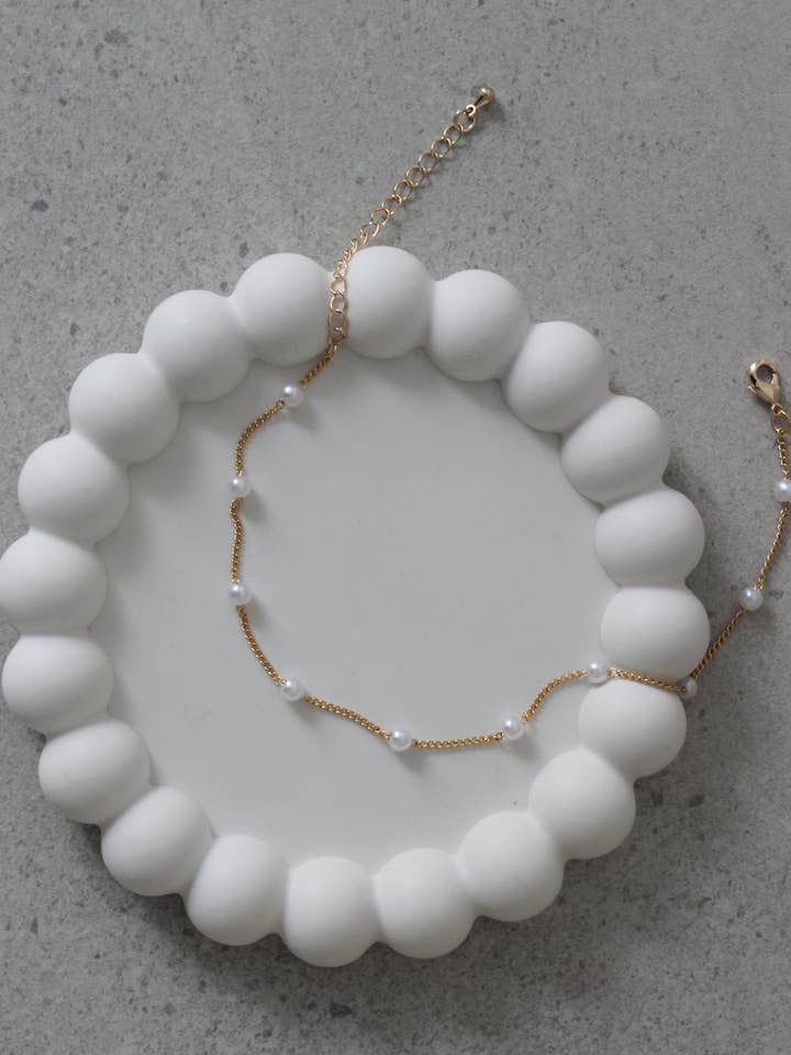 Cavigliera con Perle a Pois per la vendita all'ingrosso da parte di Shop Cins Creations