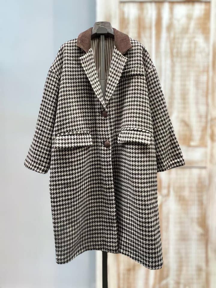 PLAID COAT for wholesale by SWEET MAGIC MODA Y COMPLEMENTOS