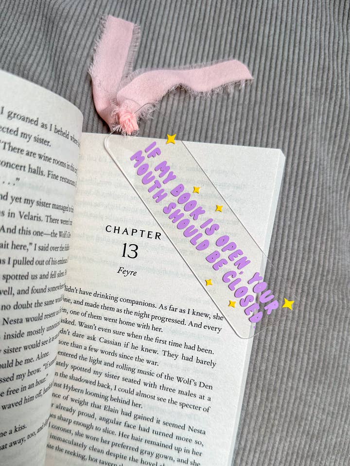 Bladwijzer "Mouth Shut" for wholesale by BookBijou