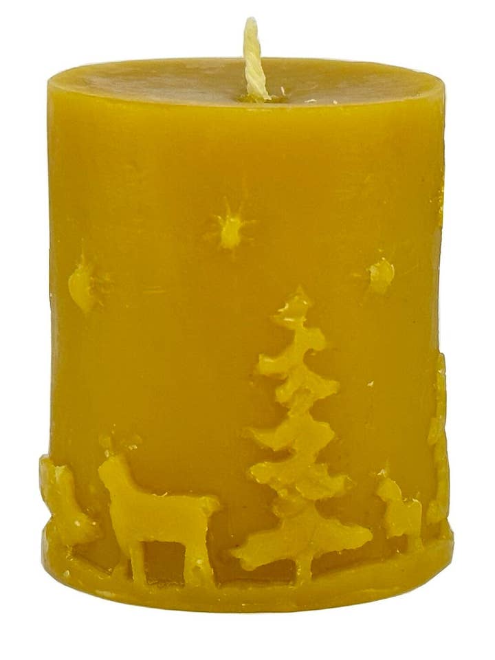 bees wax winter candle for wholesale by Fox Honey Farm