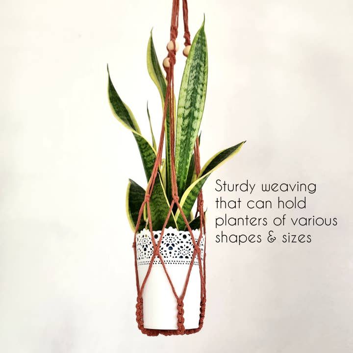 Handmade By Uruba – wholesale Hängande kruka – Macrame växthängare för inomhus- och utomhusbruk, Boho Planter15