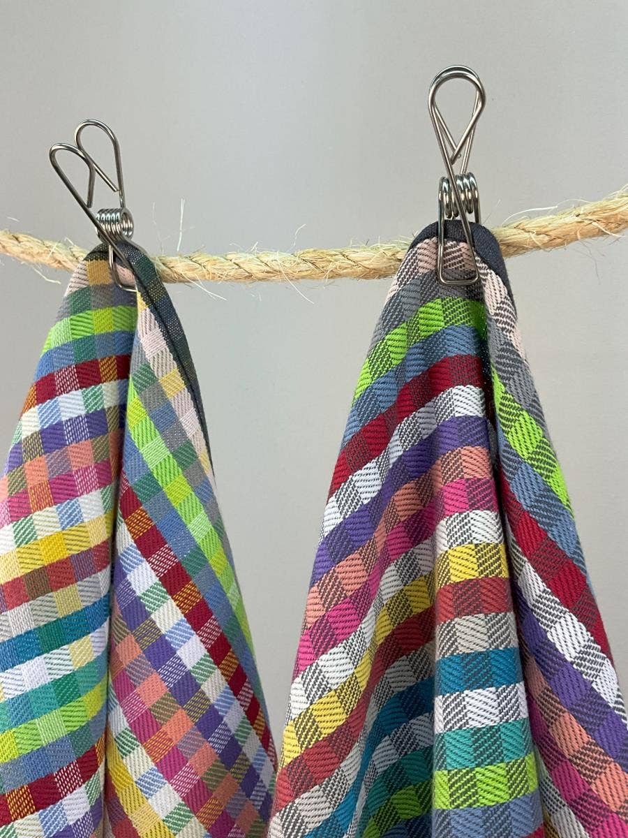 Rune-Jakobsen Design - Wholesale Theedoek - 'Colorful' - katoenen theedoek met kleurrijke vierkantjes3