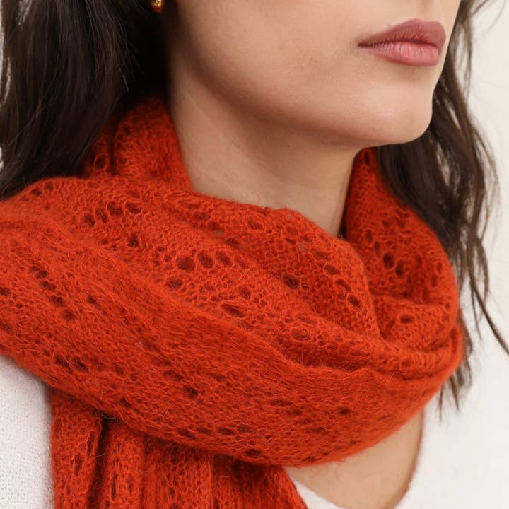 NAÏS PARIS - Wholesale Scarf - Women's - OPENWORK MOHAIR WOOL SHAWL33