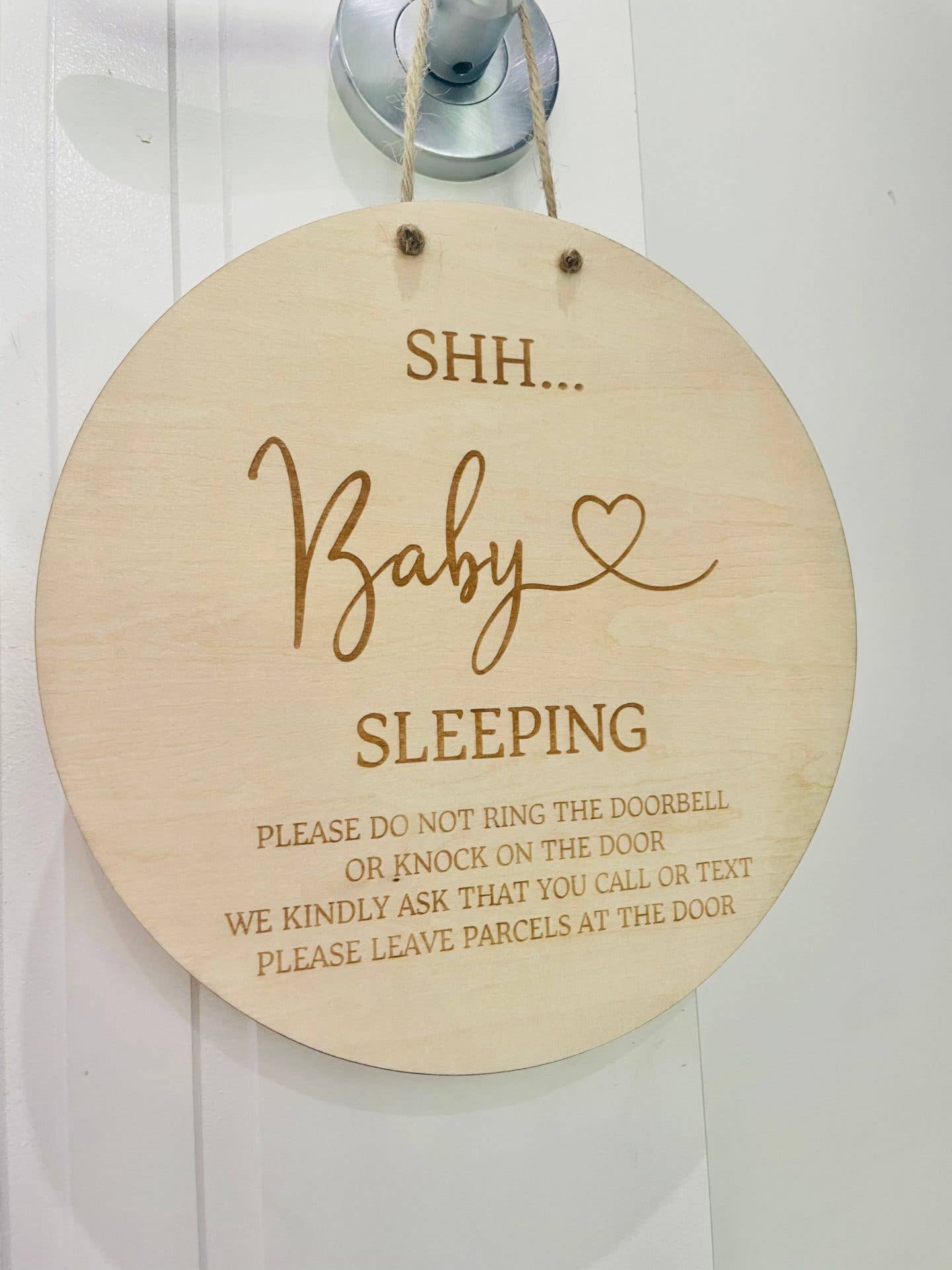 Timber Tinkers - Wholesale Sign - Shh... Baby Sleeping - Please do not knock1