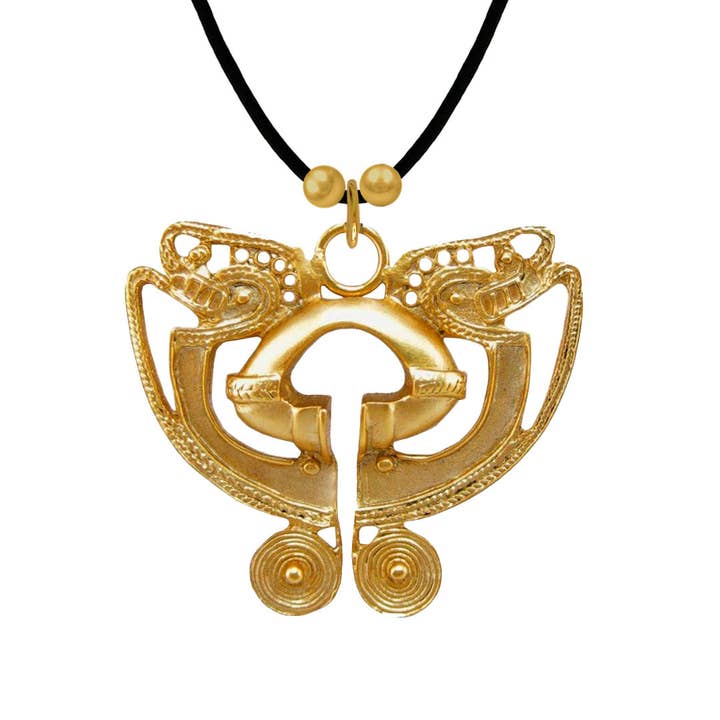 Collier Papillon Exotique 24k GP pour la vente par Across The Puddle