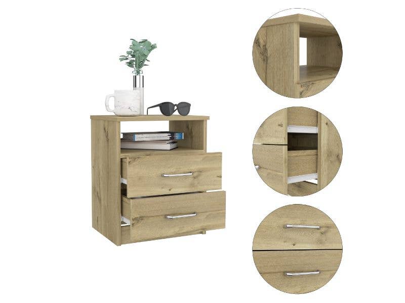 Depot E-Shop - Wholesale Bedroom Furniture - Salento Nightstand, 2 Drawers17