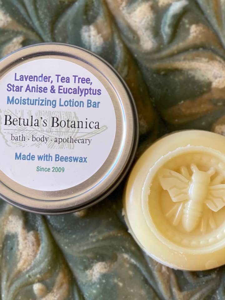 Lavender & Tea Tree Lotion Bar for wholesale by Betula's Botanica ~ Bath, Body & Apothecary