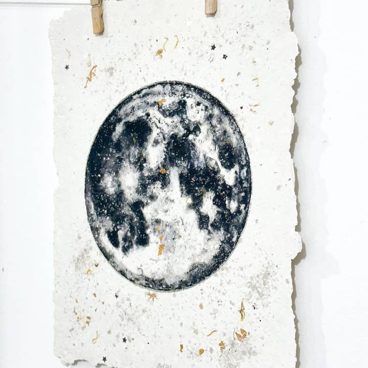 Alexa K - Vendita all'ingrosso Stampa artistica - Stampa su carta fatta a mano/Luna piena/Decorazione camera da letto1