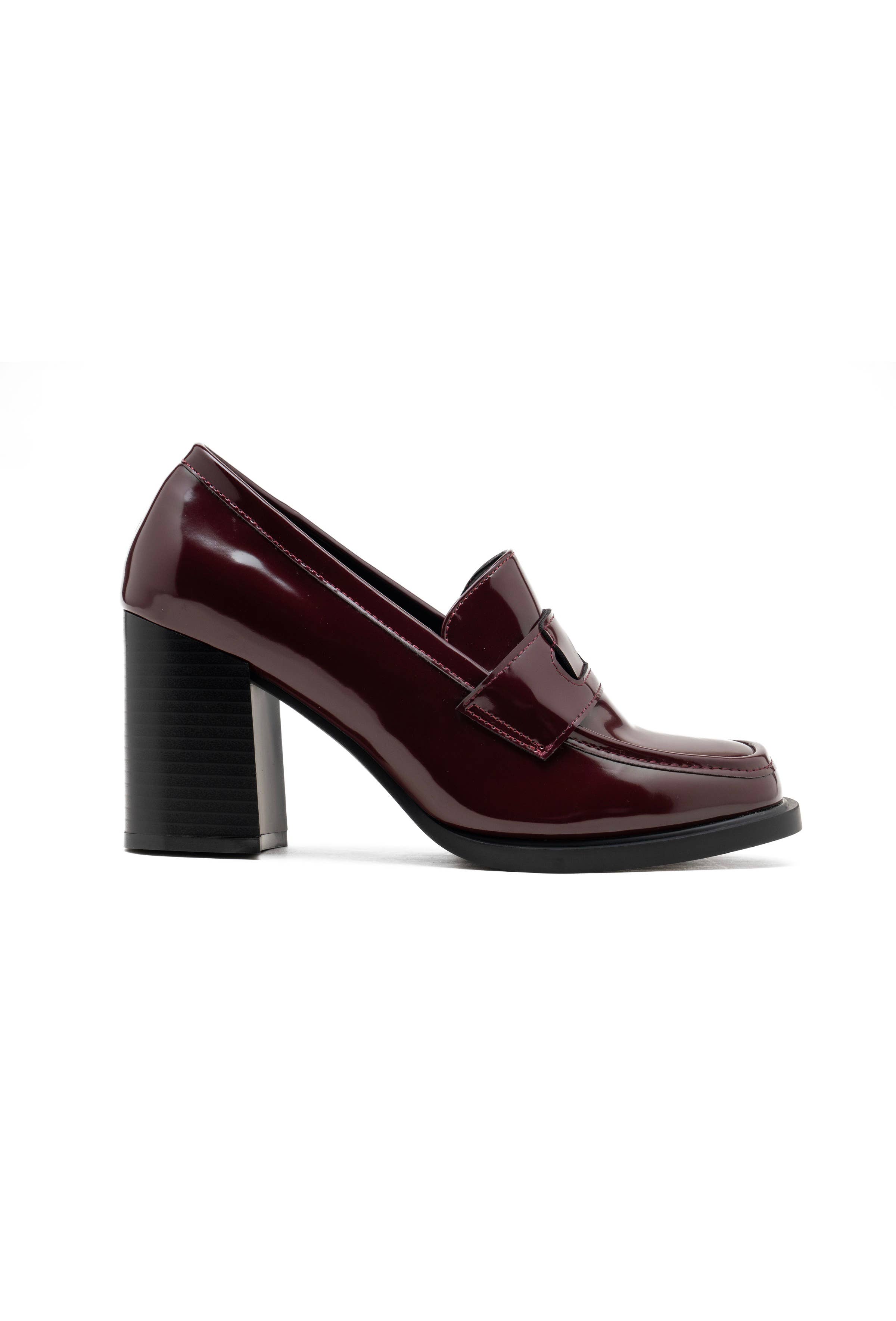 C'M PARIS - Wholesale Loafers - Women's - Patent Leather Block Heel Loafer 92384