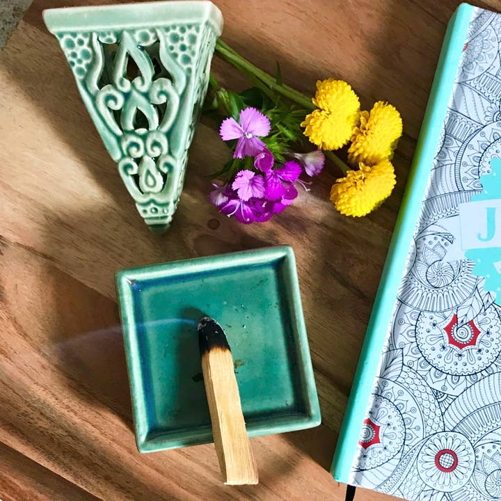 Bloomwell - Venta al por mayor Palito de hierbas aromáticas - Ramo de Palo Santo y Flores - Crema