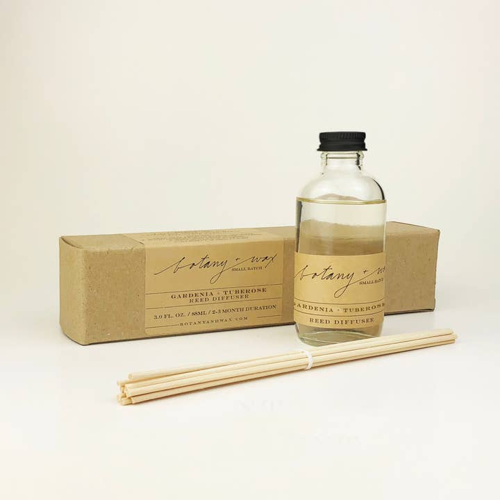 Gardenia + Tuberose 3.5 oz. Reed Diffuser for wholesale by botany+wax