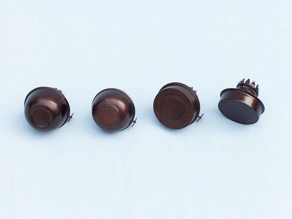 Hampton Nautical - Vente Lampes d'appoint/de bureau - Lot de 4 lampes à huile de table en cuivre antique 13 cm2