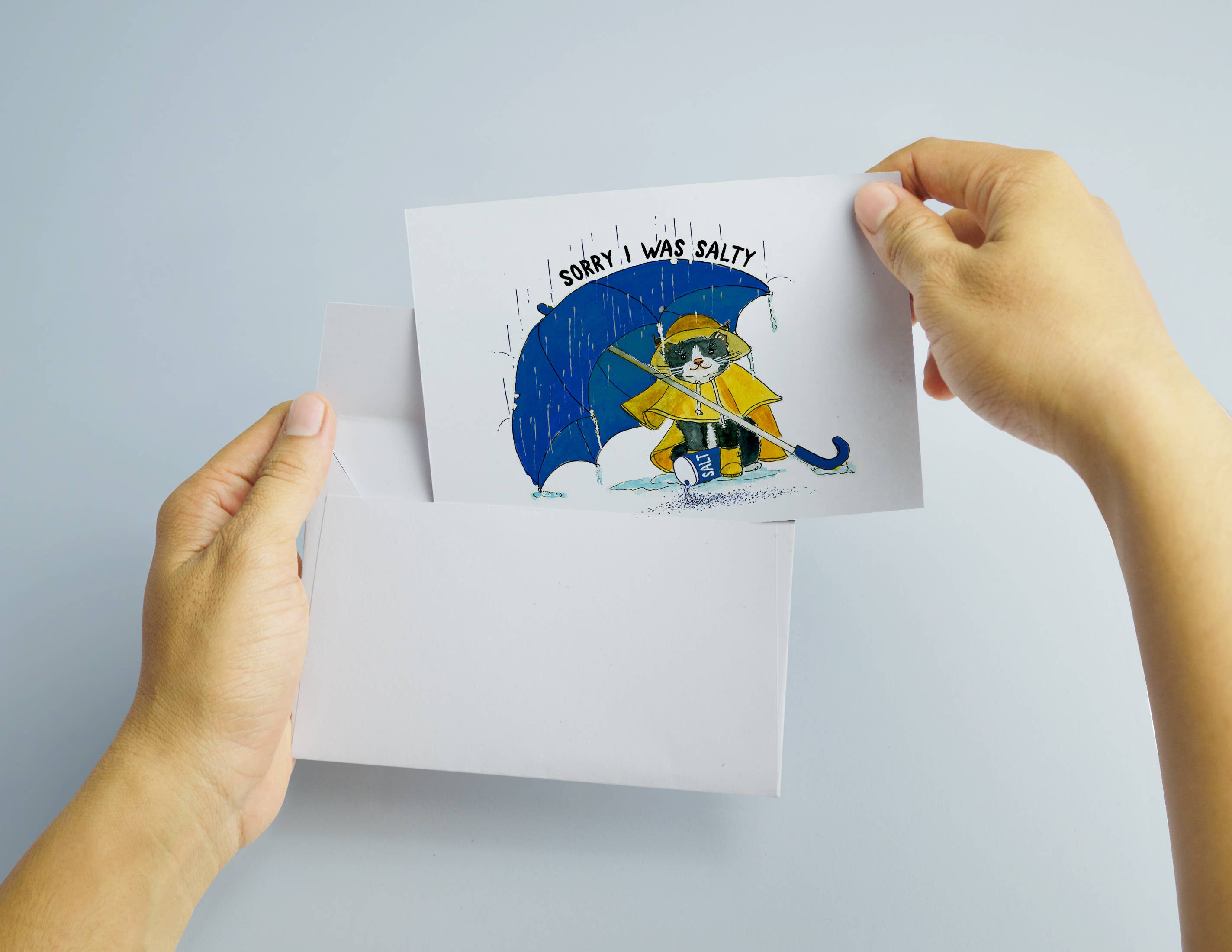 Liyana Studio - Wholesale Sympathy Card - Salty Cat Sorry Apology - Sympathy Card1