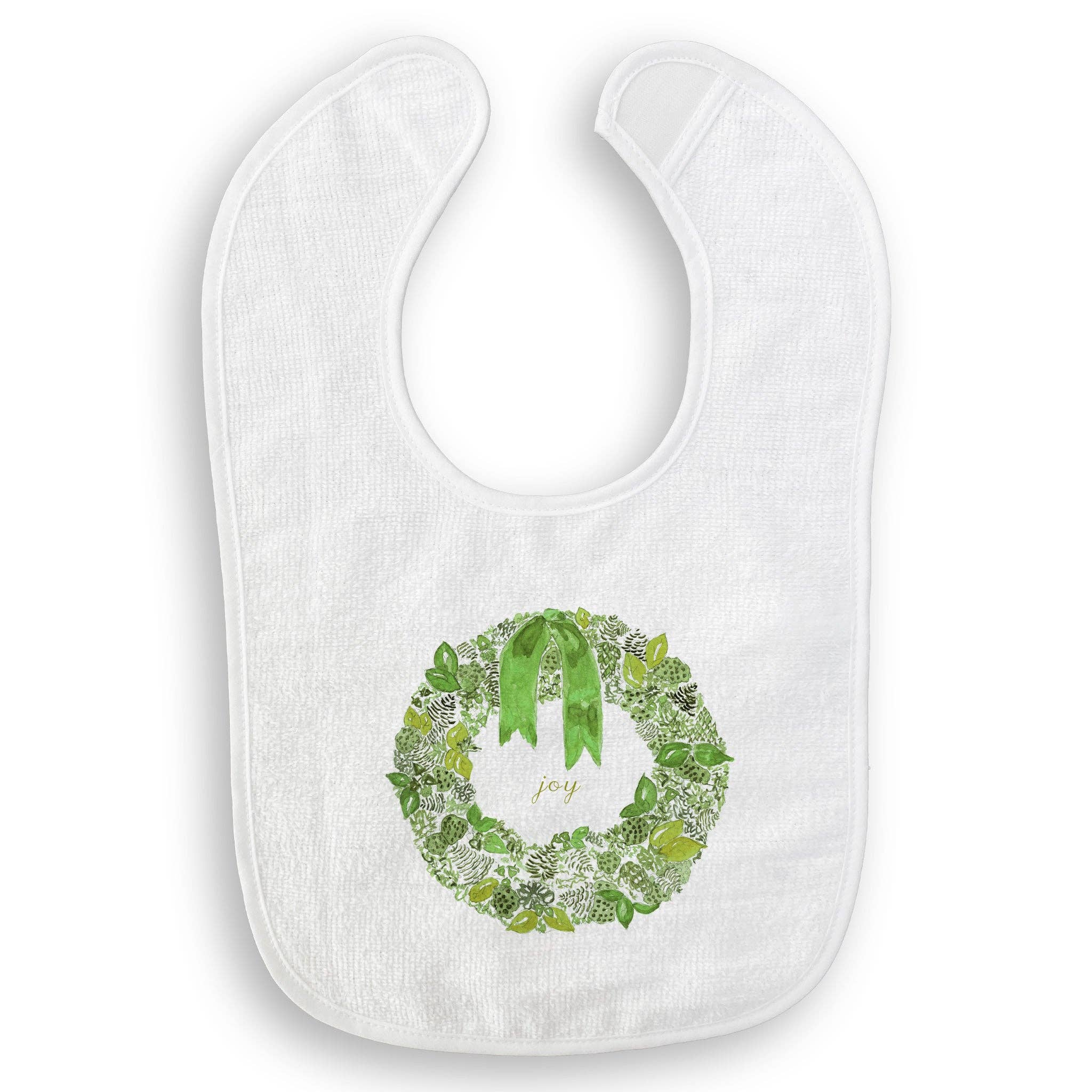 French Graffiti - Wholesale Tea Towel - Green Wreath with Joy15